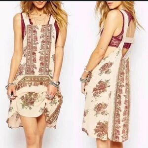 FREE PEOPLE PEACH PARADISE BOHEMIAN TUNIC TOP MINI DRESS - Size Small SKU:290